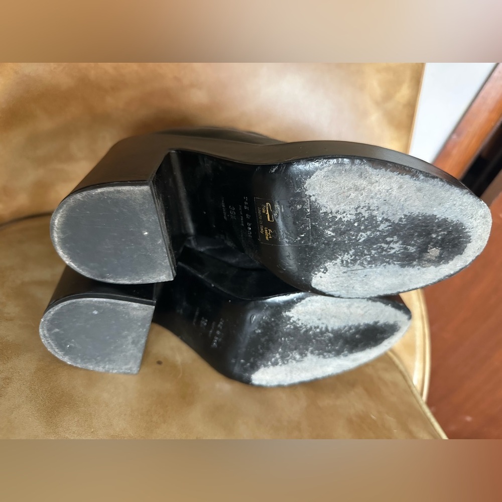 Black Leather Platform Ankle BootiesRag and Bone Fei Made in Italy 38.5 / 8.5 - Picture 5 of 6